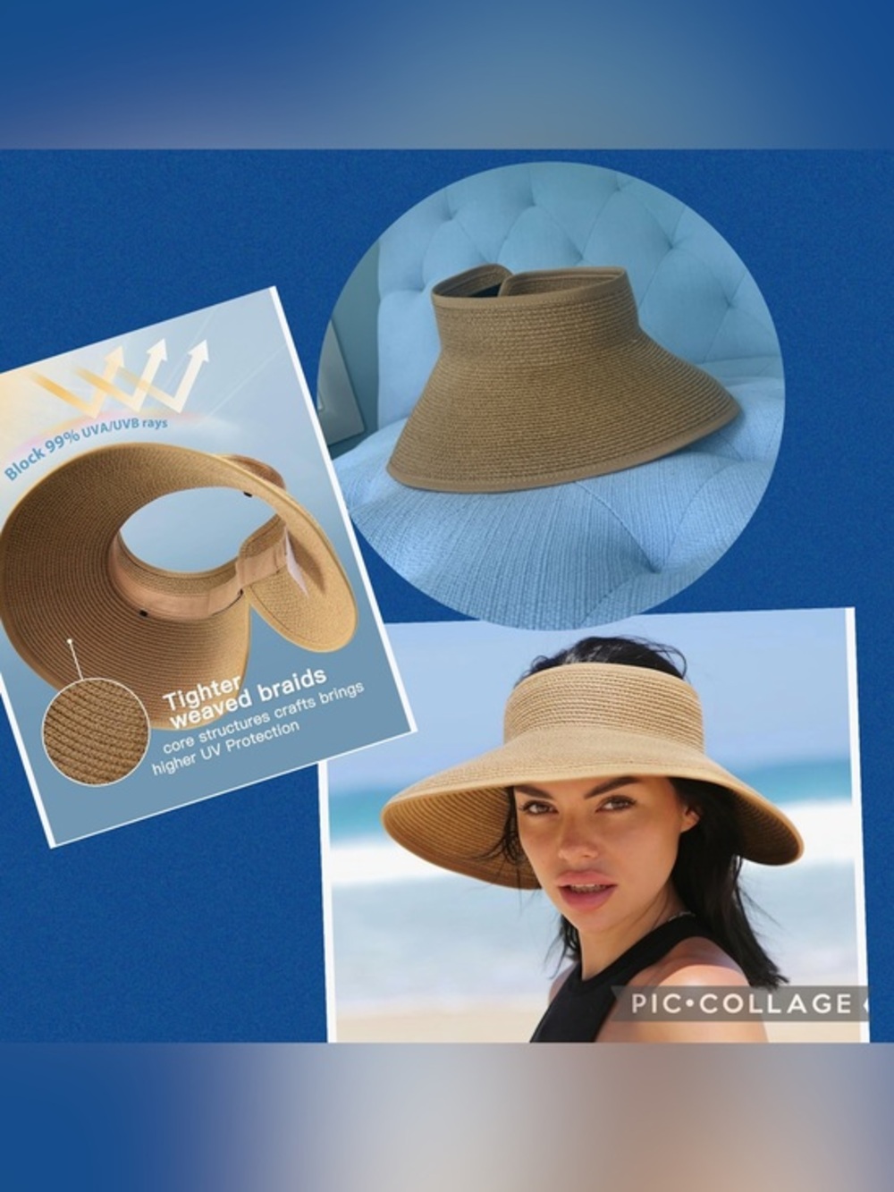Packable woven hat